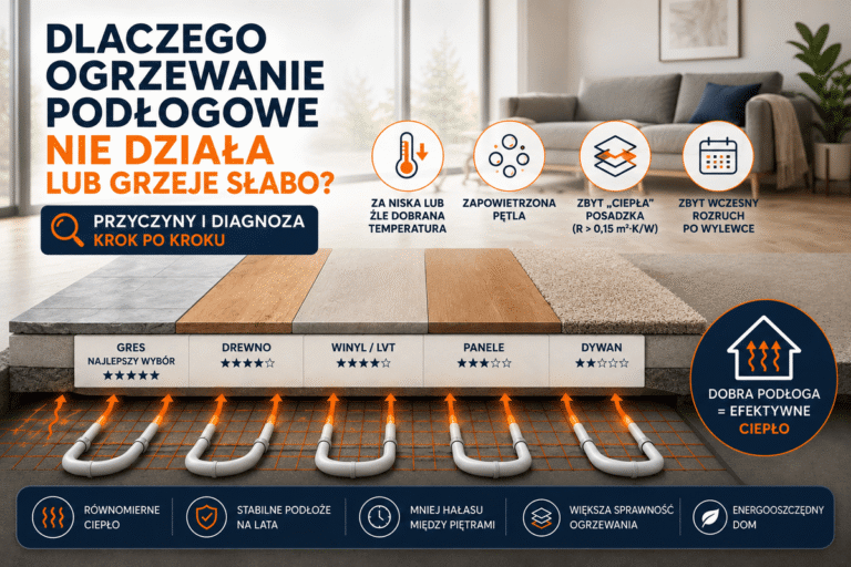 Dlaczego ogrzewanie podłogowe nie działa lub grzeje słabo?
