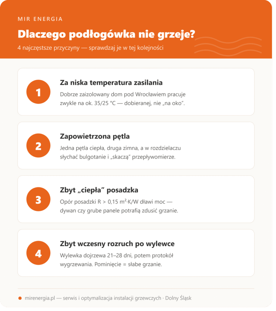 Dlaczego podłogówka nie grzeje